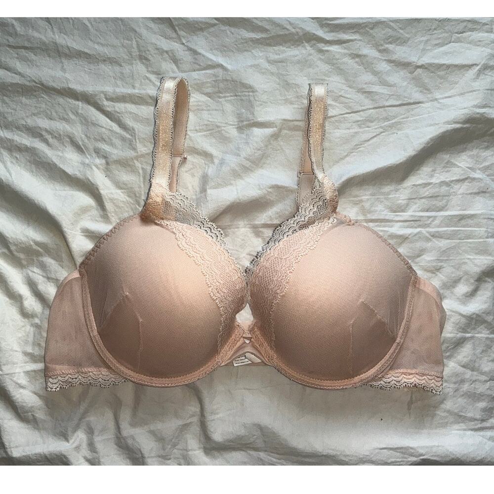 NWOT Simone Perele Confiance Push-Up T-Shirt Bra 36C Petal